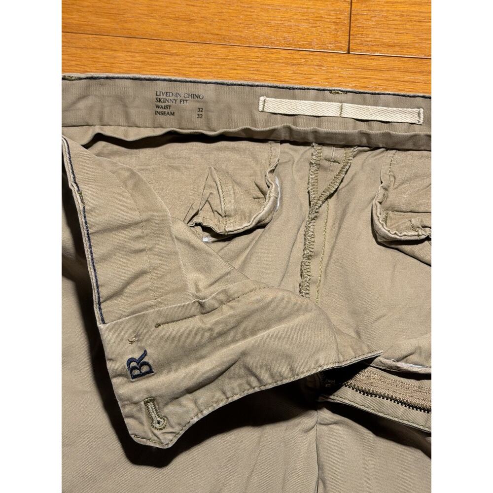 Banana Republic Lived-In Chino Skinny Fit Pants Men’s Size 32x32 Khaki Brown - Picture 4 of 12